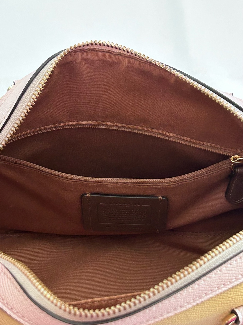 Coach Rowan Colorblock Structured Satchel Crossbody Strap C3428 10.5”x6.25” EUC - Picture 15 of 16